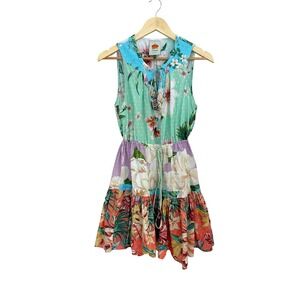 off-white sweet bloom dreamscape organic cotton mini dress Farm Rio Off-White Sweet Bloom Dreamscape Organic Cotton Mini Dress - Sweet  Bloom Dreamscape Off-White